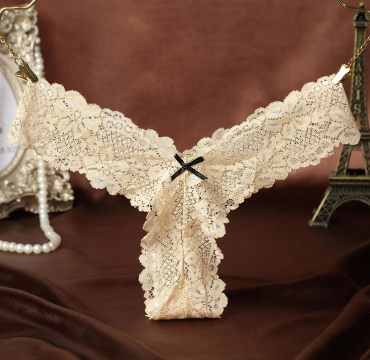 Lace Transparent Thong Low Waist Women's Underwear