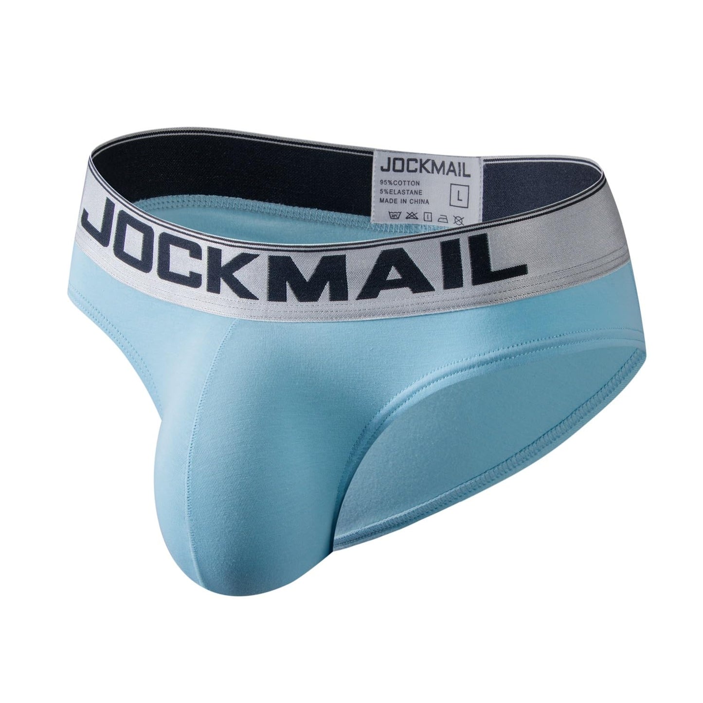 JOCKMAIL Mens Briefs Underwear Mens Cotton Brief Breathable Soft Briefs Sports Underwear for Men (US Alpha Medium Regular Regular 342Sky blue)