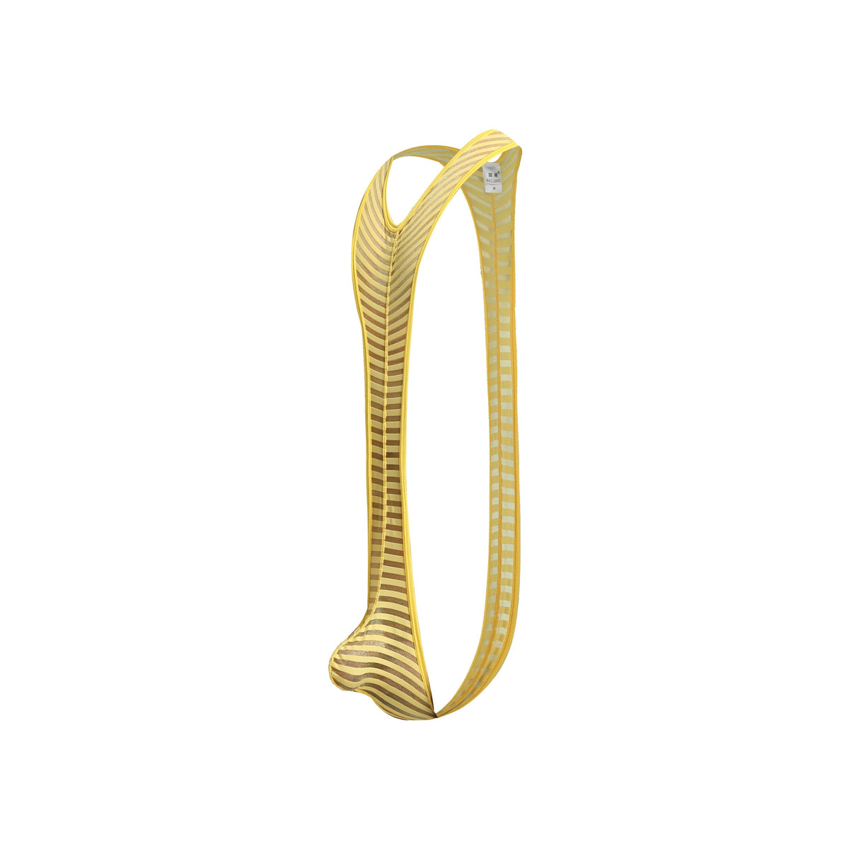 Men's Ice Silk Striped Thong Jumpsuit Underwear