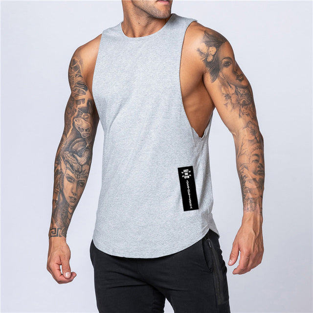 Men's Loose Shoulder Tank Top for Summer Wear