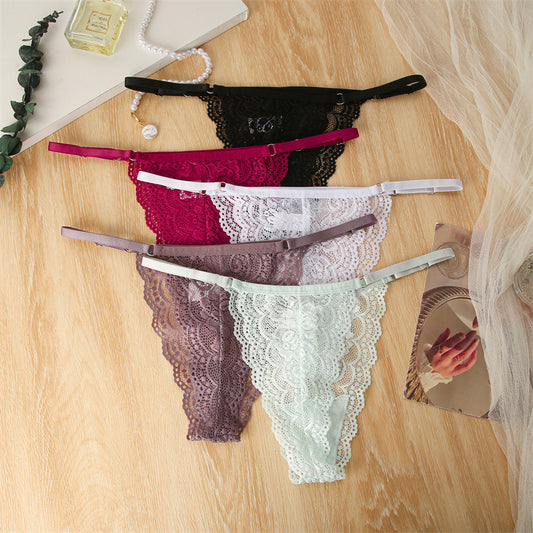 Lace Women's Underwear with Adjustable Waistband