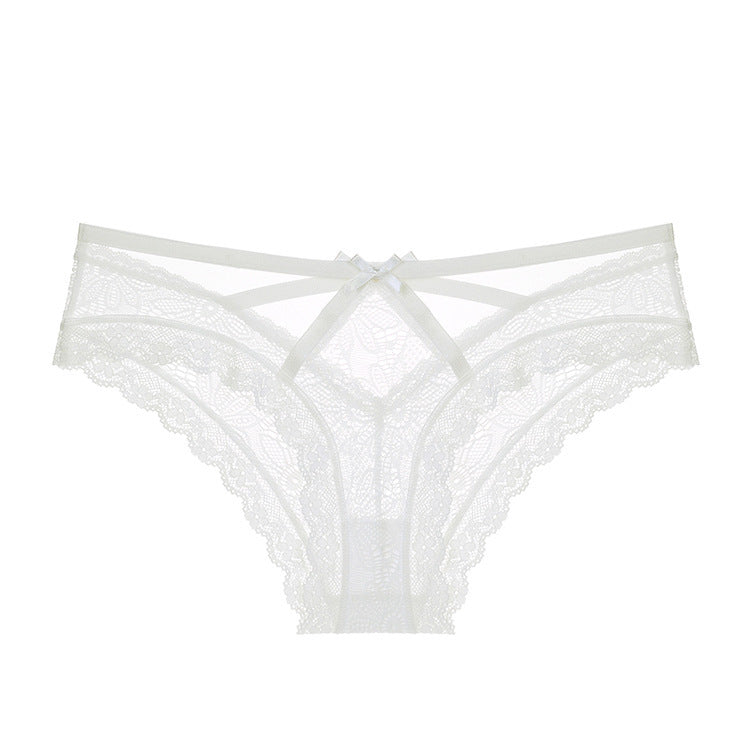 Women's Bow Lace Low Waist Underwear