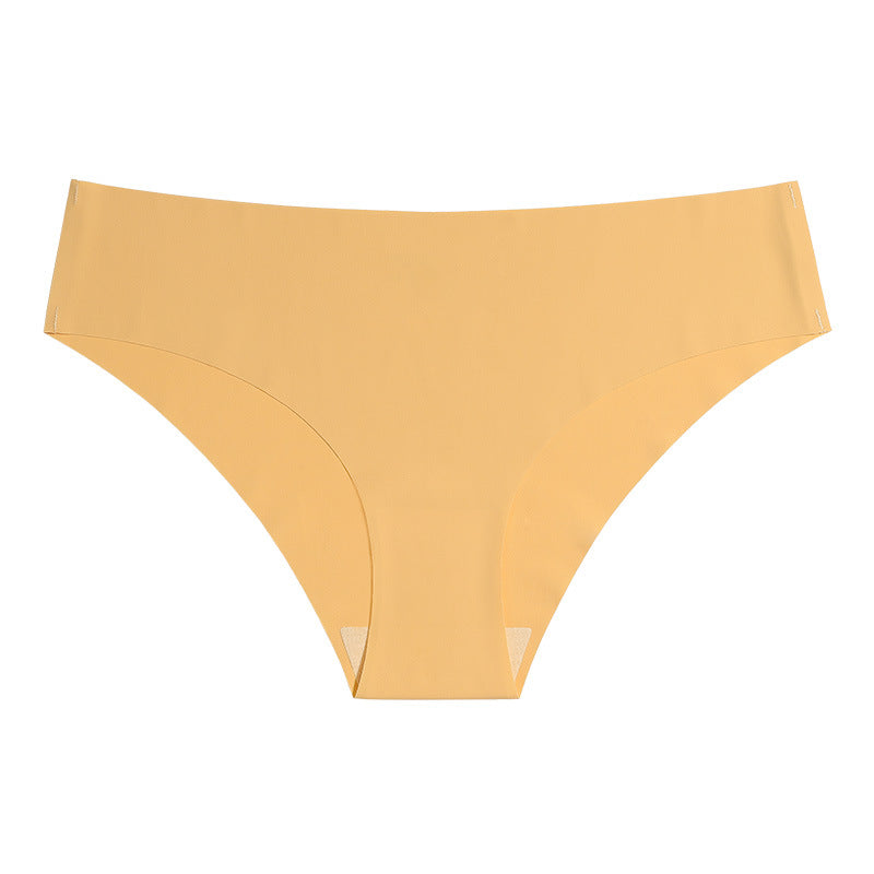 Seamless Ice Silk Women's Underwear - Plus Size Cotton Triangle