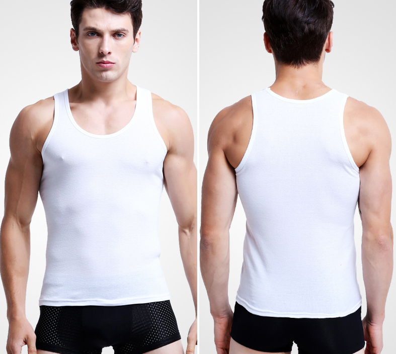 Men's Cotton Sleeveless Workout Tank Top (Stretch Fit)
