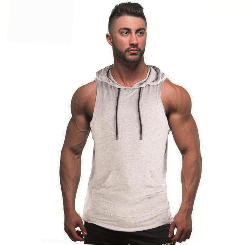 Men's Summer Sleeveless Hooded Tank Top (Youth Fit)