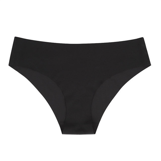 Seamless Ice Silk Women's Underwear - Plus Size Cotton Triangle