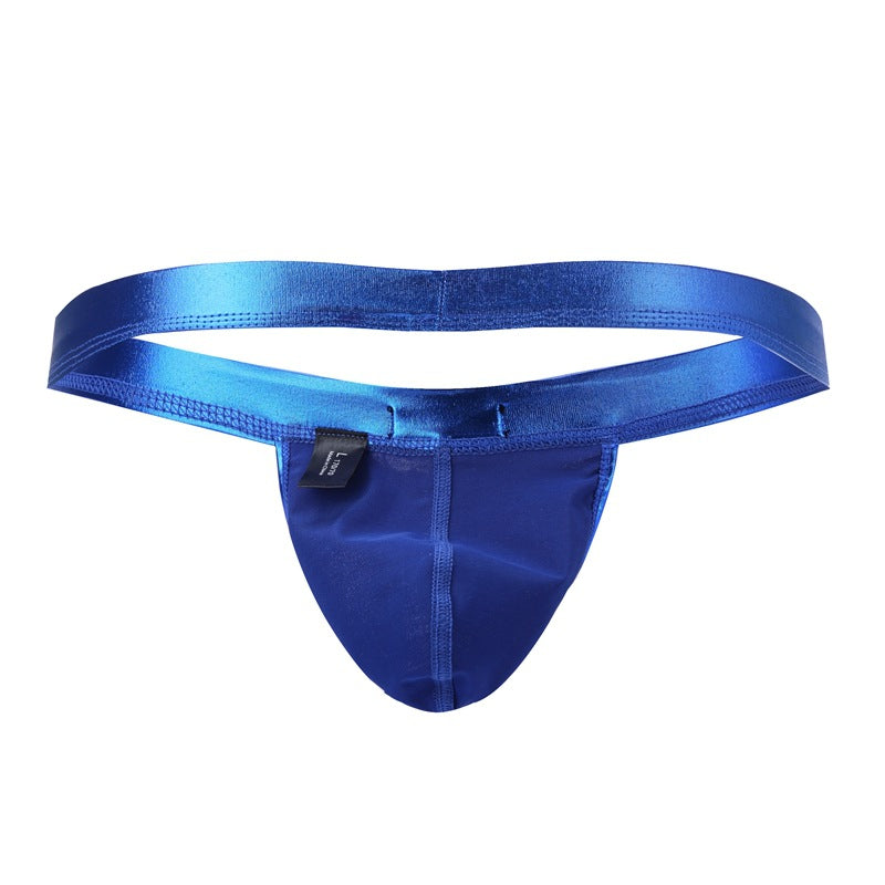 Men's Low Waist Sexy Breathable Faux Leather Underwear