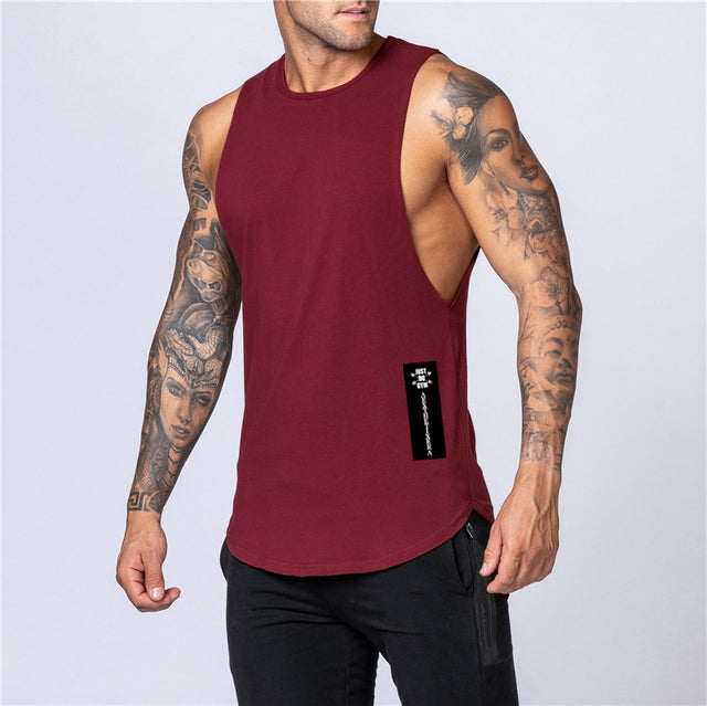 Men's Loose Shoulder Tank Top for Summer Wear