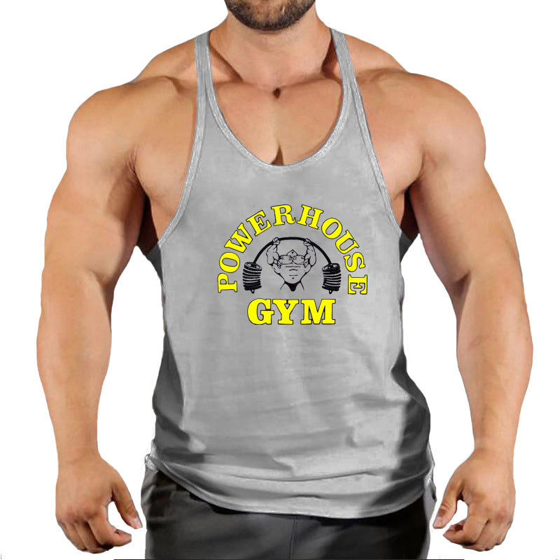 Men's Large Breathable Loose Running Tank Top