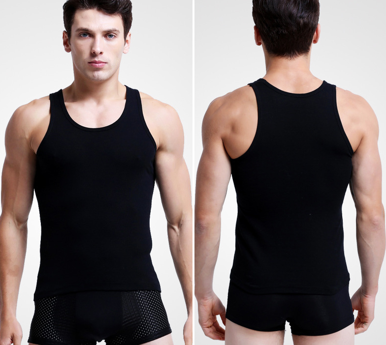 Men's Cotton Sleeveless Workout Tank Top (Stretch Fit)