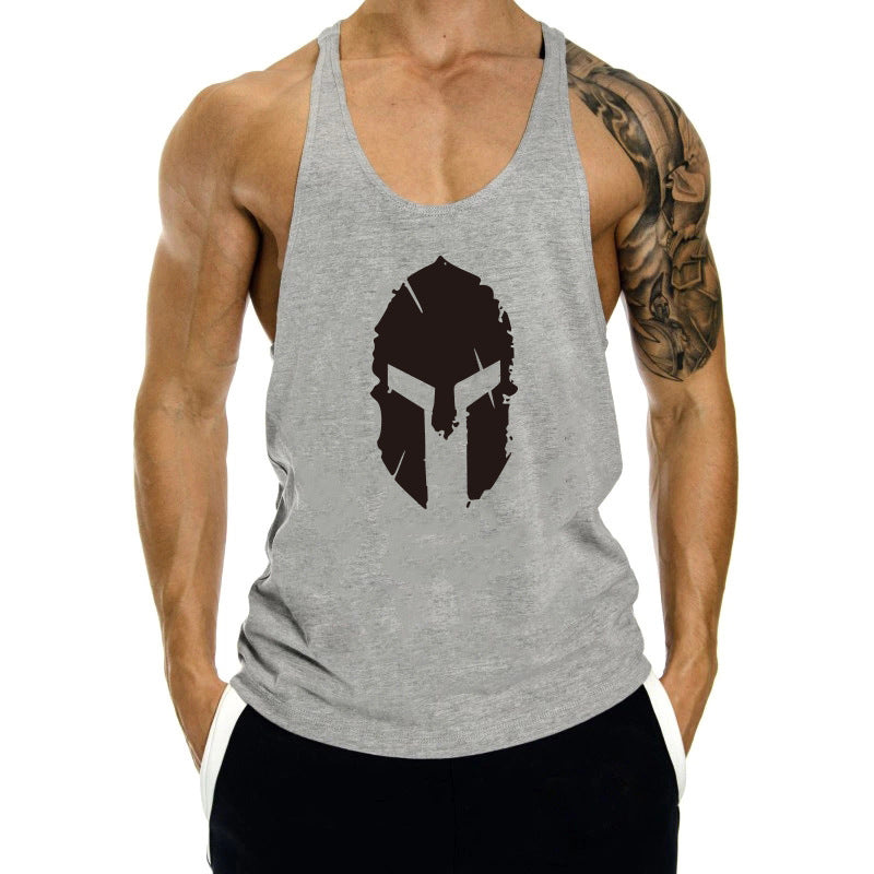 Men's Loose Cotton Bodybuilding Tank Top for Sports