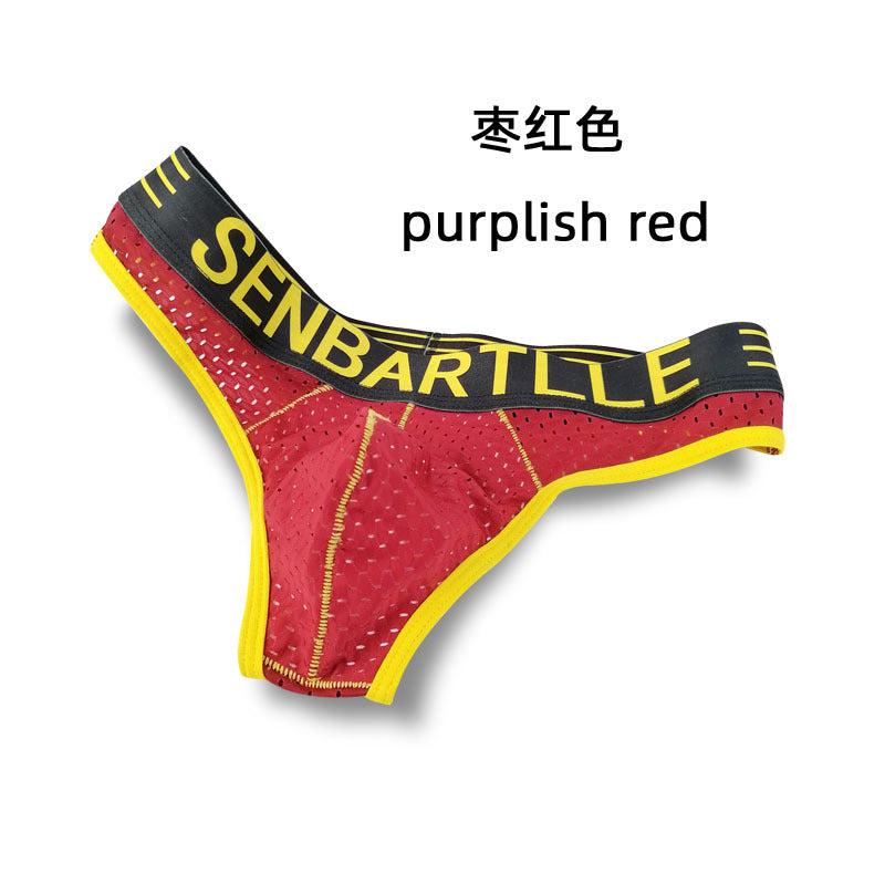 Men's Transparent Low Waist T-Back Underwear