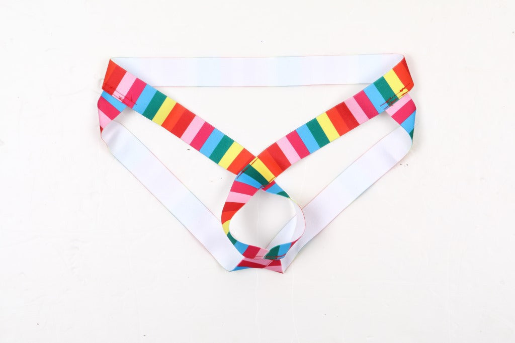 Men's Ice Silk Low Waist Hollow Out Thong Underwear