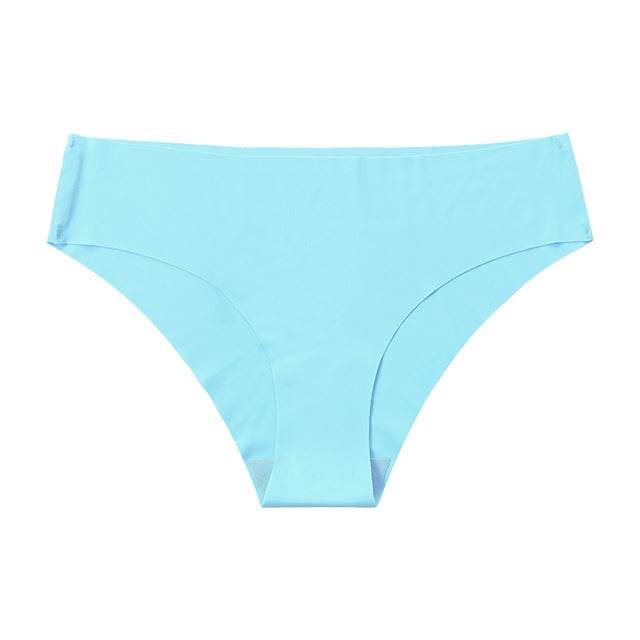 Seamless Ice Silk Women's Underwear - Plus Size Cotton Triangle