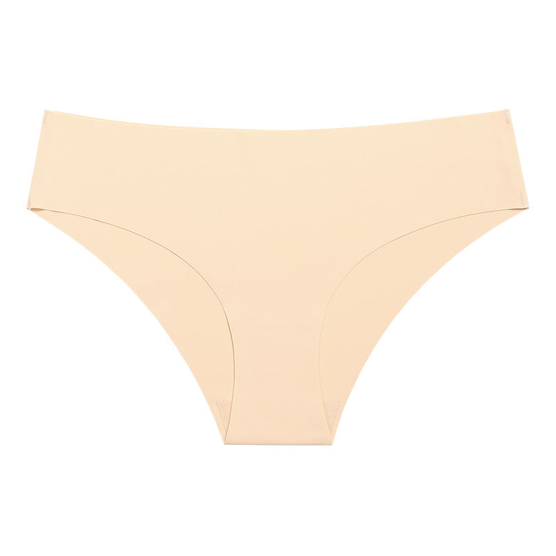 Seamless Ice Silk Women's Underwear - Plus Size Cotton Triangle
