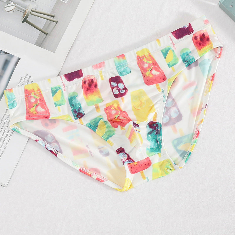 Men's Ice Silk Patterned Underwear