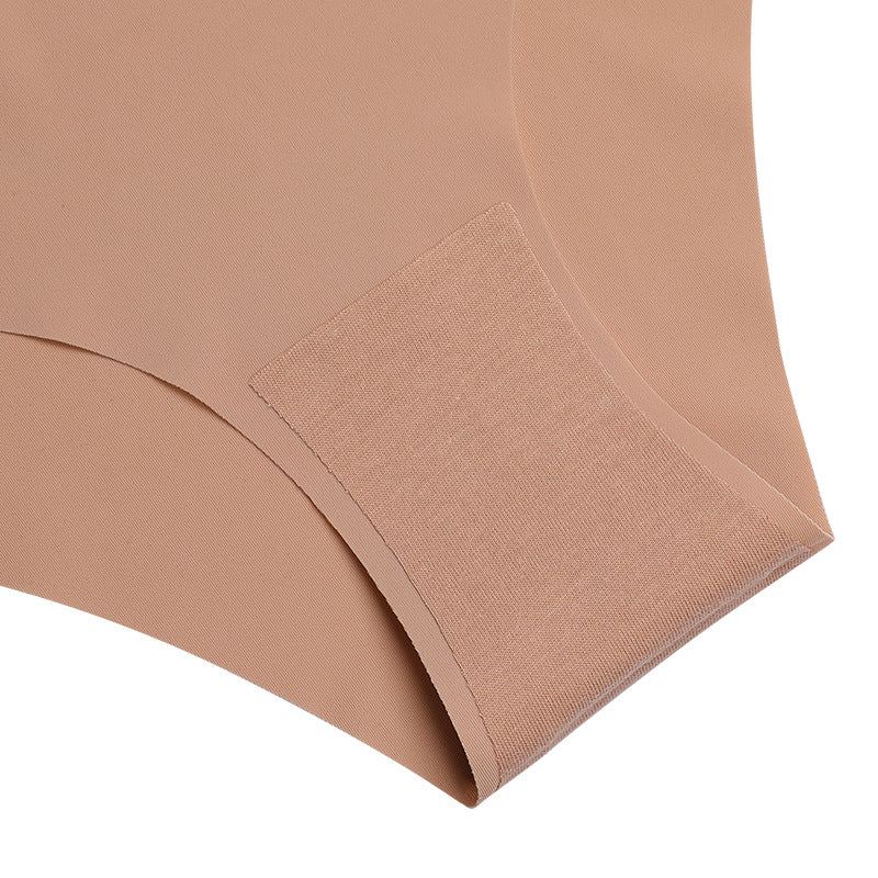 Seamless Ice Silk Women's Underwear - Plus Size Cotton Triangle