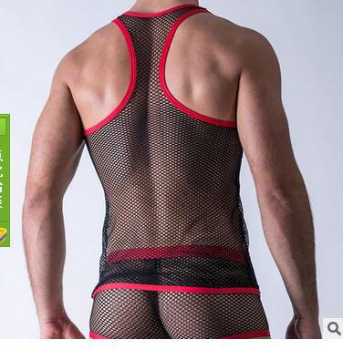Men's Full Mesh Transparent Tank Top