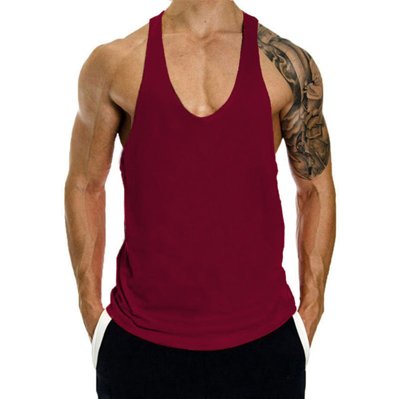 Men's Loose Cotton Bodybuilding Tank Top for Sports