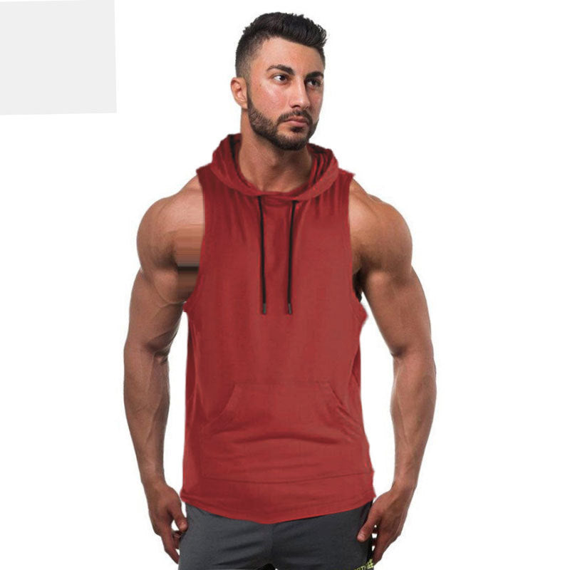 Men's Summer Sleeveless Hooded Tank Top (Youth Fit)