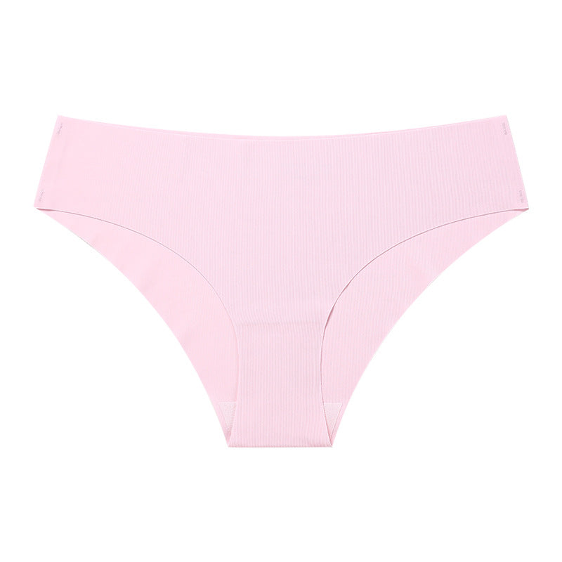 Seamless Ice Silk Women's Underwear - Plus Size Cotton Triangle