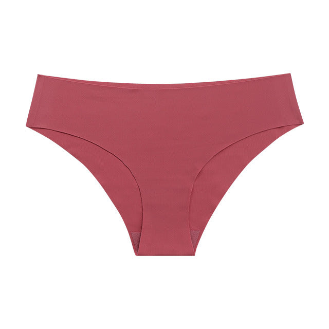 Seamless Ice Silk Women's Underwear - Plus Size Cotton Triangle