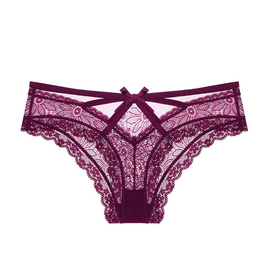 Women's Bow Lace Low Waist Underwear