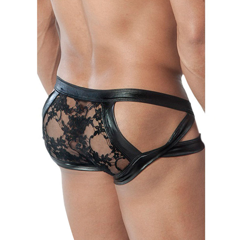Men's Sexy Underwear, Lace Low Waist Briefs