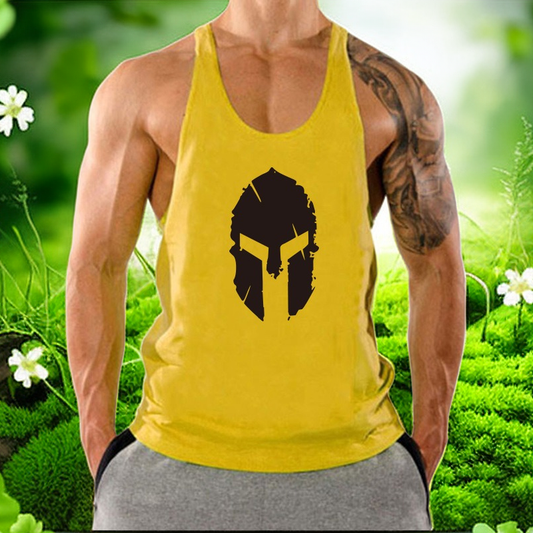 Men's Loose Cotton Bodybuilding Tank Top for Sports