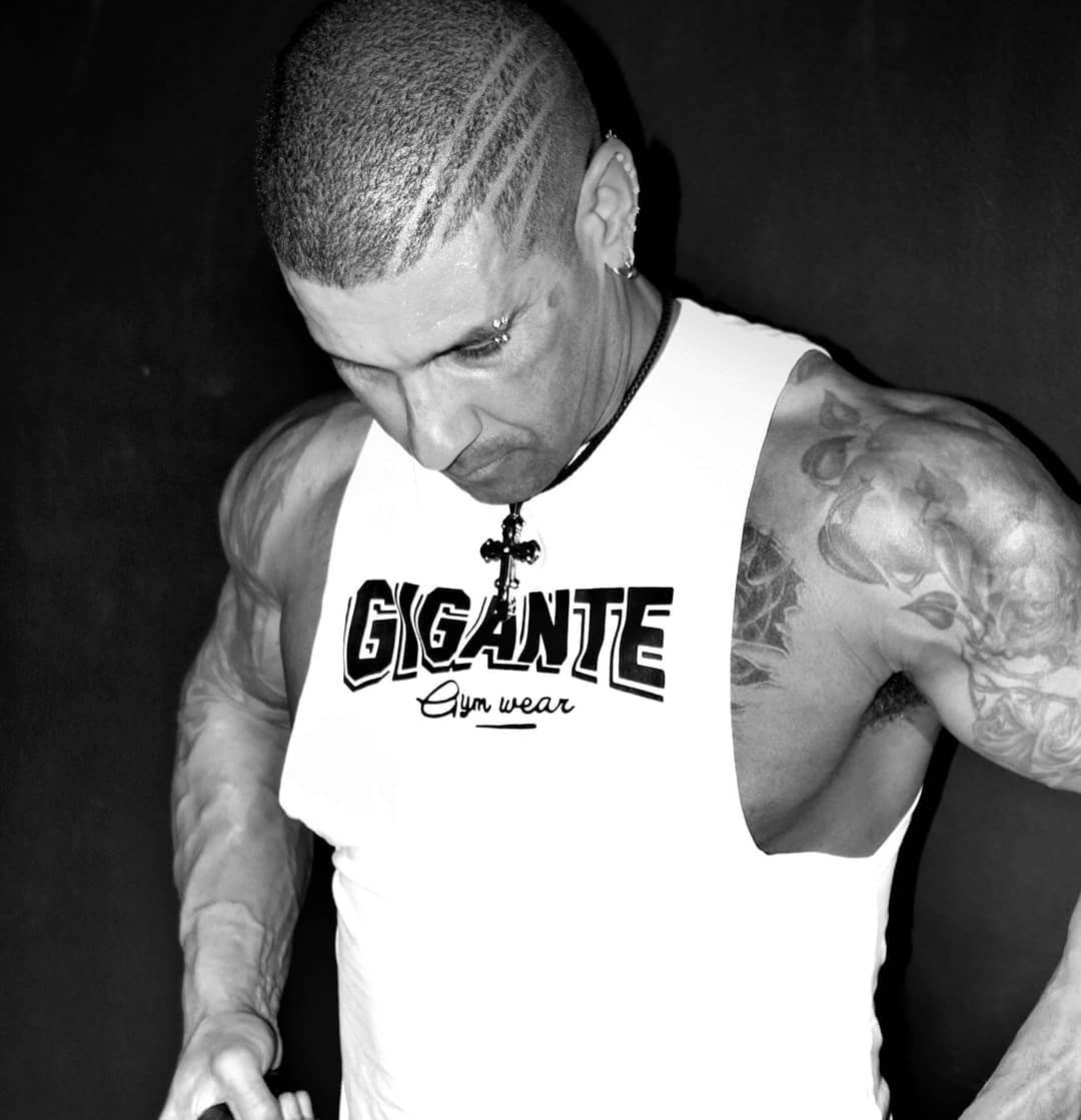 Men's Sleeveless Running Training Tank Top with Letters