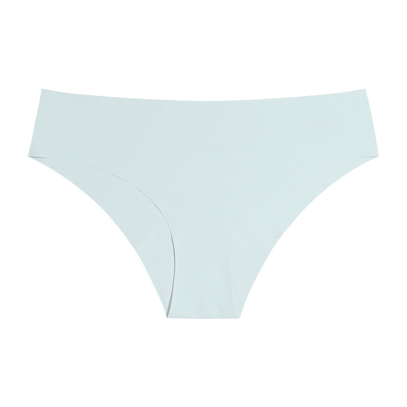 Seamless Ice Silk Women's Underwear - Plus Size Cotton Triangle