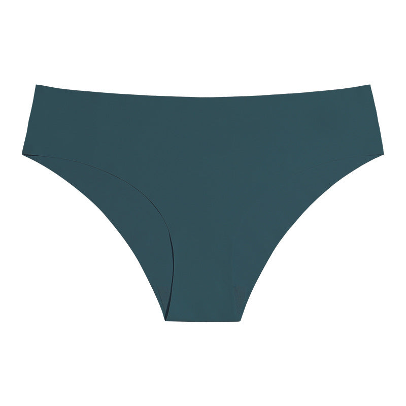 Seamless Ice Silk Women's Underwear - Plus Size Cotton Triangle