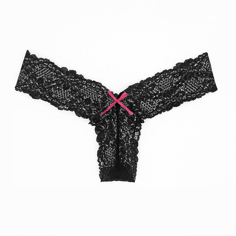 Lace Transparent Thong Low Waist Women's Underwear