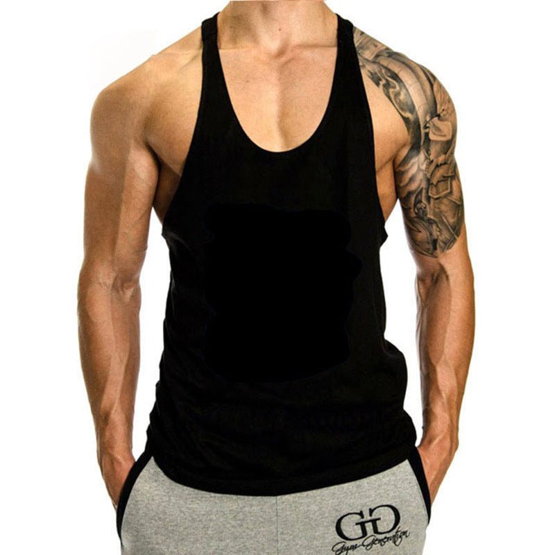 Men's Loose Cotton Bodybuilding Tank Top for Sports