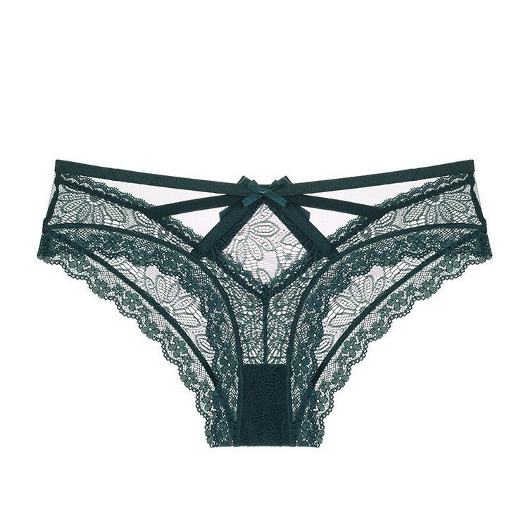 Women's Bow Lace Low Waist Underwear