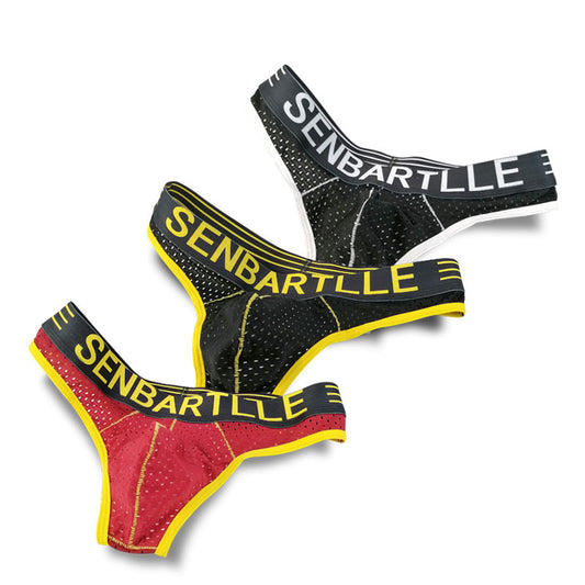 Men's Transparent Low Waist T-Back Underwear
