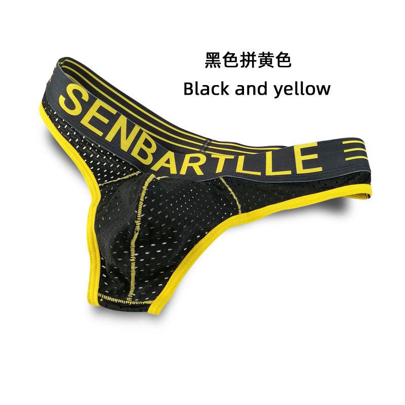 Men's Transparent Low Waist T-Back Underwear
