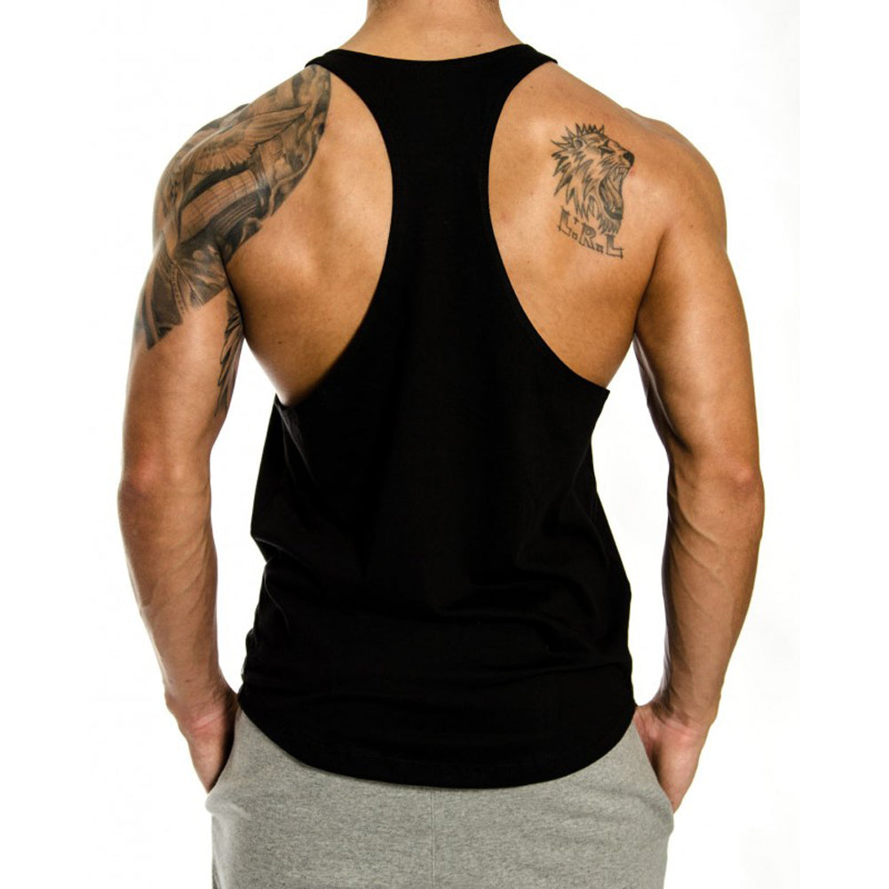 Men's Summer Cotton Muscle Workout Tank Top (Printed)