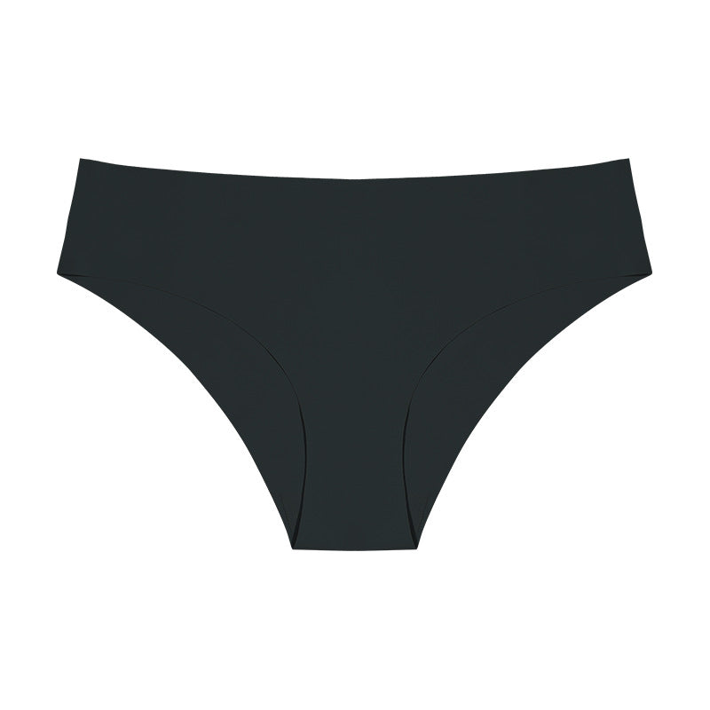 Seamless Ice Silk Women's Underwear - Plus Size Cotton Triangle