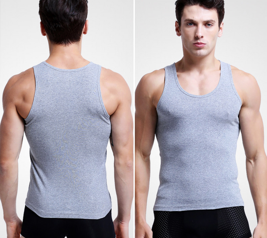 Men's Cotton Sleeveless Workout Tank Top (Stretch Fit)