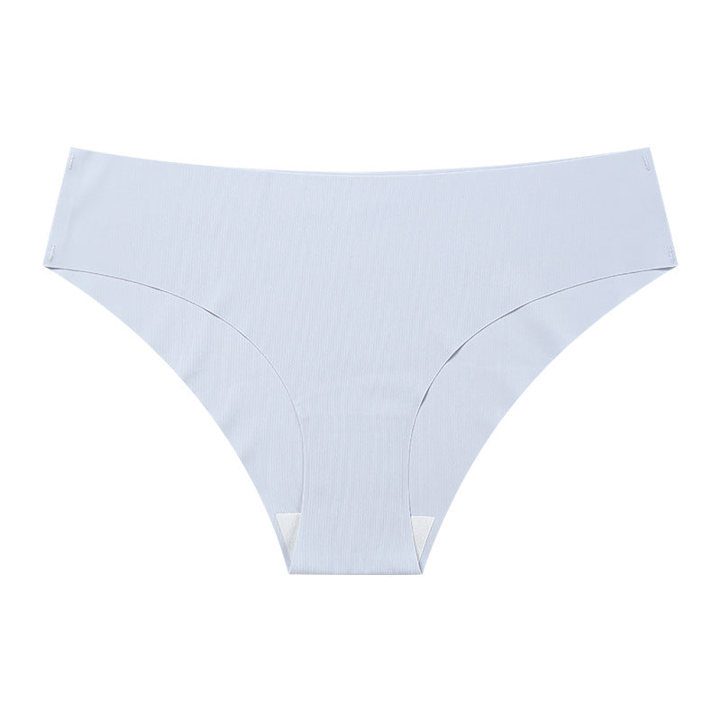 Seamless Ice Silk Women's Underwear - Plus Size Cotton Triangle