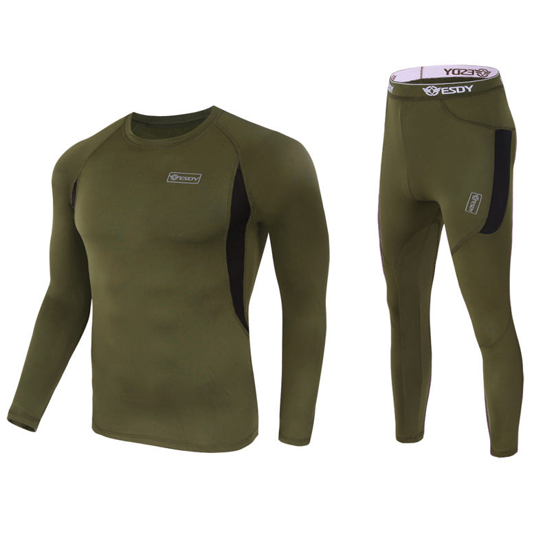 Men's Thermal Underwear Set for Outdoor Sports and Skiing