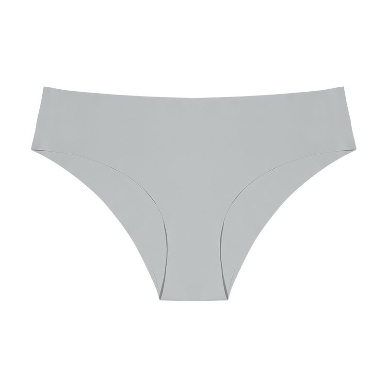 Seamless Ice Silk Women's Underwear - Plus Size Cotton Triangle