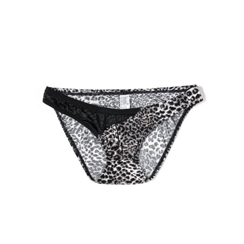 Men's Leopard Briefs - Fashionable Mesh Underwear