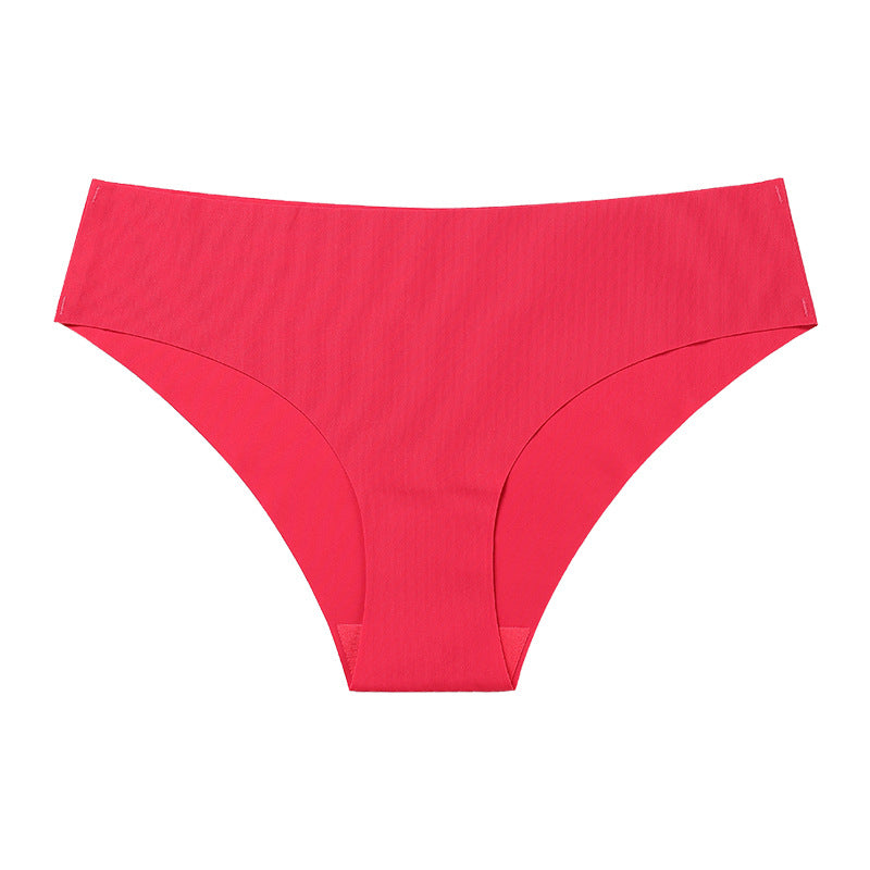 Seamless Ice Silk Women's Underwear - Plus Size Cotton Triangle