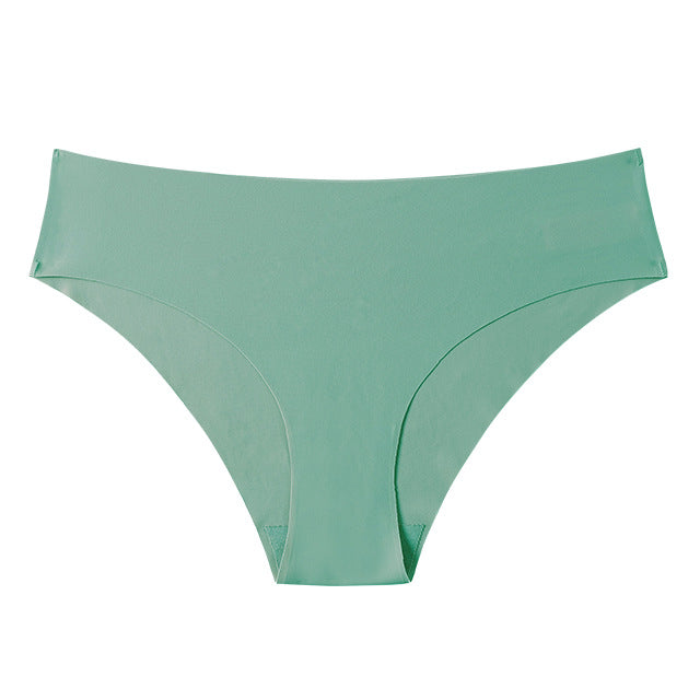 Seamless Ice Silk Women's Underwear - Plus Size Cotton Triangle