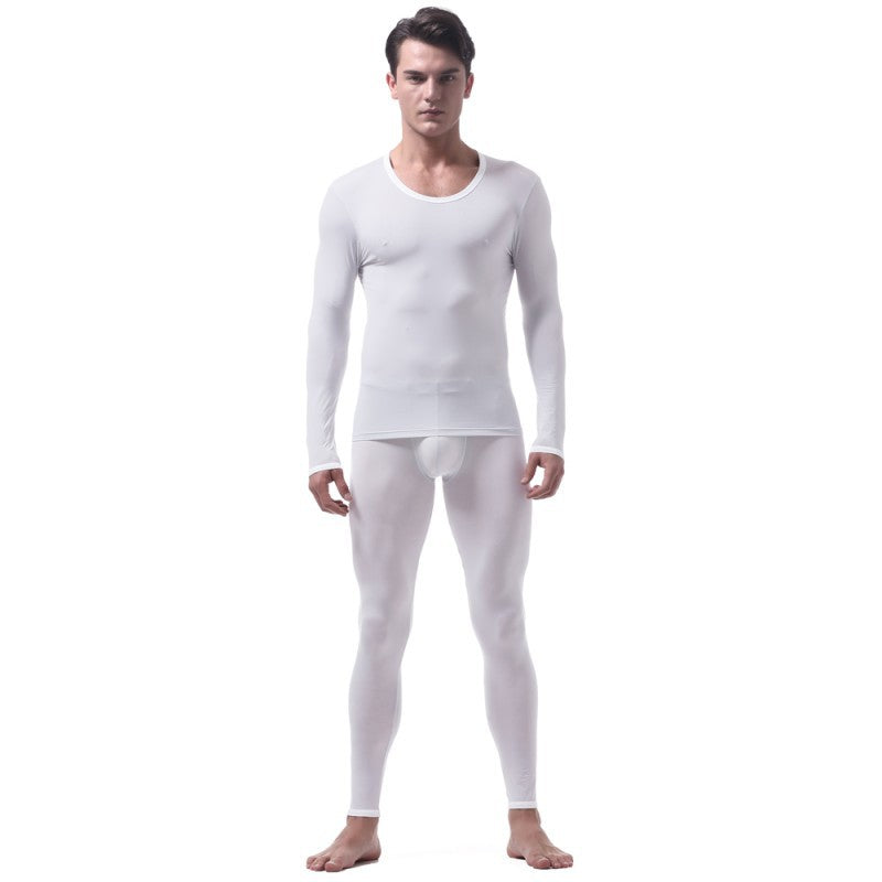 Men's Ice Silk Thermal Underwear Set