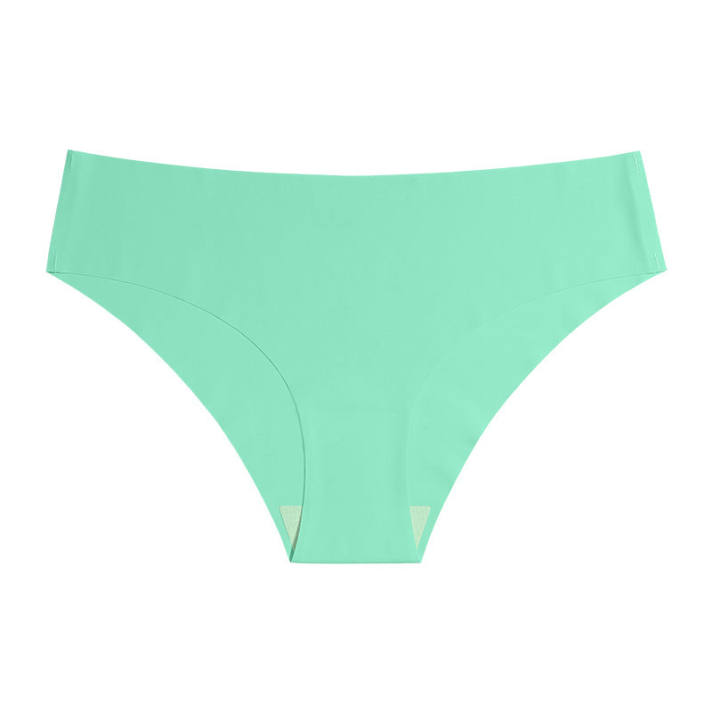 Seamless Ice Silk Women's Underwear - Plus Size Cotton Triangle