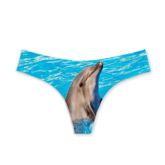 Dellukee Women's Sexy Thong Underwear High Cut Breathable Stretch Comfortable Underwear Brief