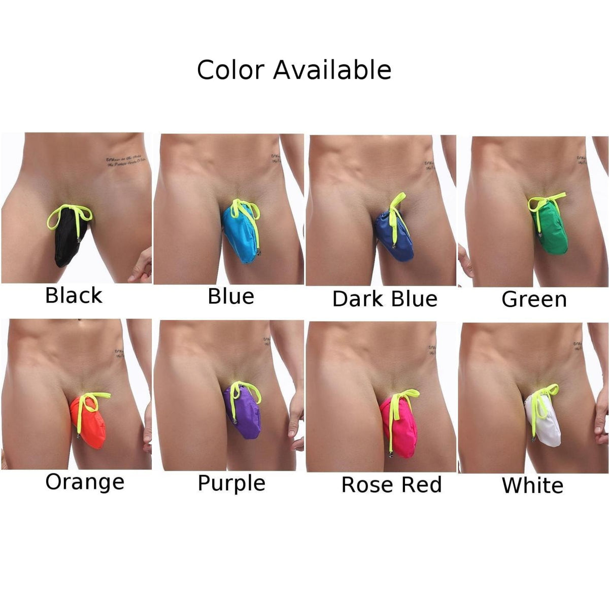 Hot Men's Lace-Up Thong Underwear with Bulge Pouch